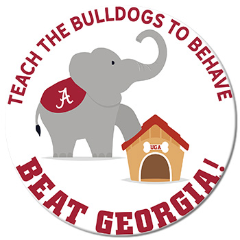 Teach The Bulldogs to Behave- Beat Georgia Gameday Button