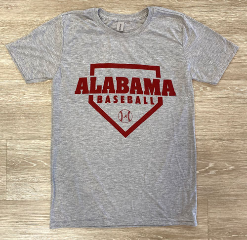Alabama Baseball Homeplate Short Sleeve T-Shirt