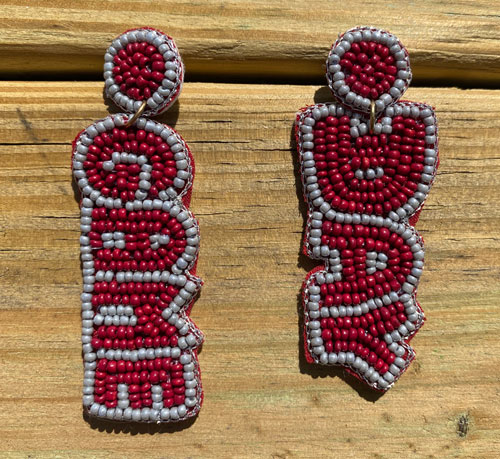 Game Day Seed Bead Earrings