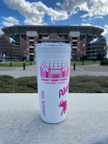 20oz Pink Sticker Stainless Tumbler