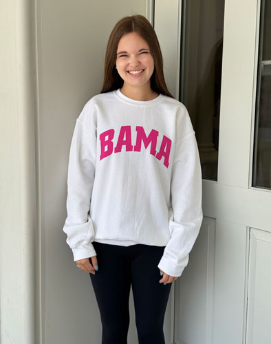 Hot Pink Ink Bama Crewneck Sweatshirt 