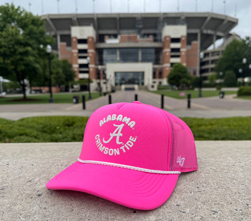 Alabama Crimson Tide/Script A Fluro Pink Bright Side Hitch Hat
