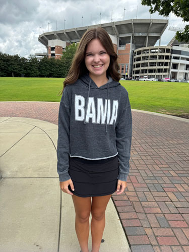 Bama Cropped Campus Hoody