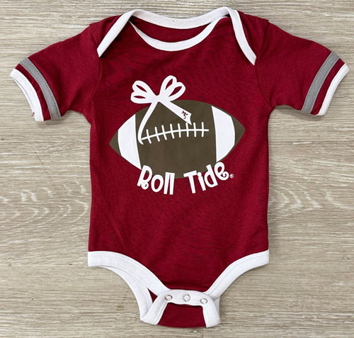 Football Bow/Roll Tide Infant Onesie
