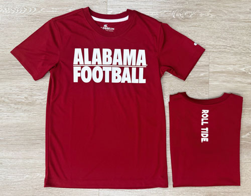 Youth Alabama Football Perfomance Short Sleeve Tee