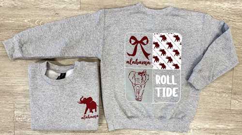 Youth Alabama Panel Crewneck Sweatshirt