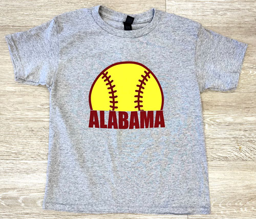Youth Alabama Softball Short Sleeve T-Shirt