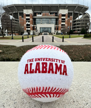 Alabama Baseball Tough Chewer Dog Toy