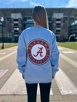 Light Blue Athletic Seal Crewneck Sweatshirt