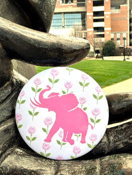 Pachyderm Floral Gameday Button