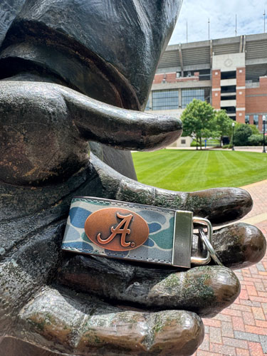 Alabama Crimson Tide Camo Leather Loop Keychain