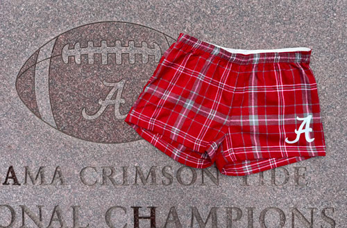 Women's Script A Plaid Flannel Shorts
