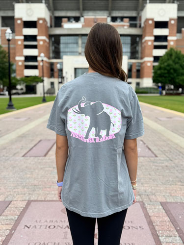 Pachyderm Floral Oval Comfort Color Short Sleeve Tee