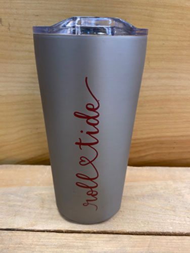 18oz Silver Roll Tide Soft Touch Tumbler