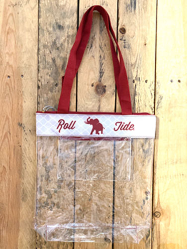 Pachyderm/Roll Tide Zippered Stadium Clear Bag