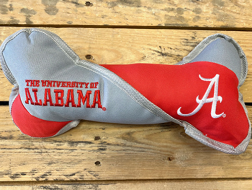 University of Alabama Pet Bone Squeaker Toy