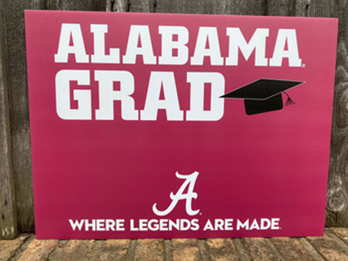 Alabama Grad Yard Sign with Stake