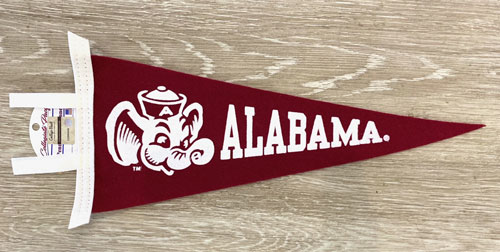 Alabama Pennant with Vintage Elephant  Logo