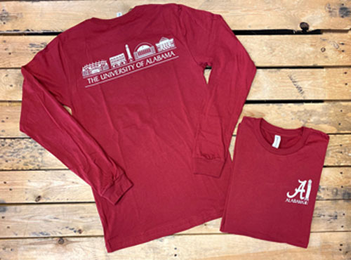 University of Alabama Skyline Long Sleeve T-Shirt