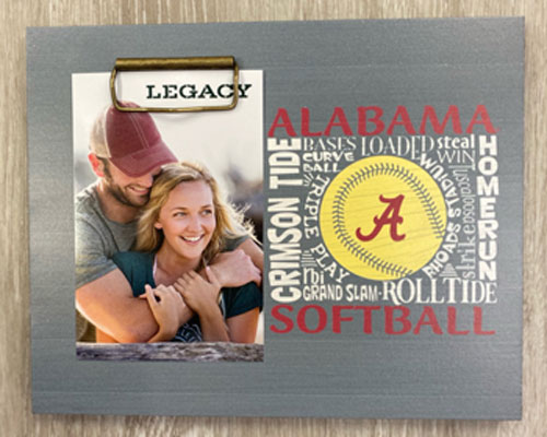 Alabama Softball Momento Photo Holder