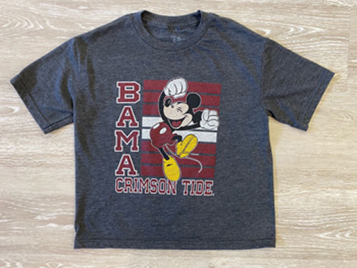 Youth Alabama/Mickey Short Sleeve T-Shirt