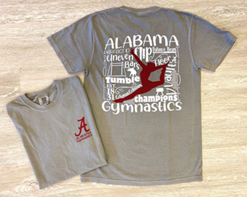 Alabama Gymnastics Verbiage Short Sleeve T-Shirt