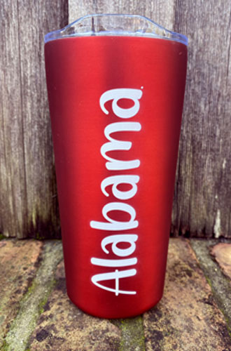 18oz Crimson Alabama Soft Touch Tumbler