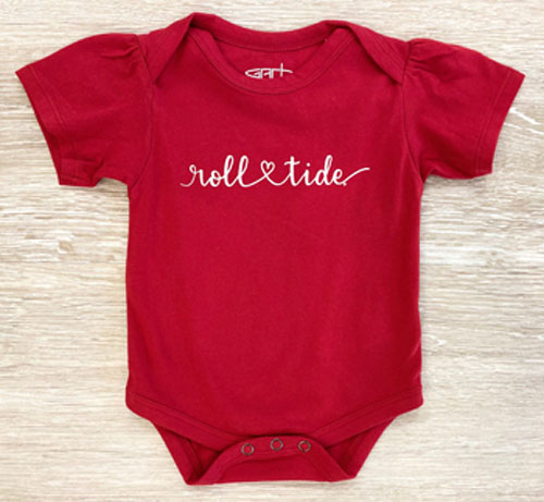 Roll Tide with Heart Infant Onesie