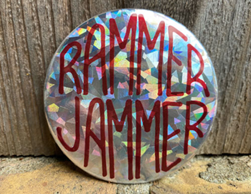 Rammer Jammer Glitter Dazzle Button