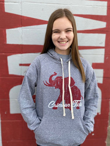 Pachyderm/Crimson Tide Hooded Pullover