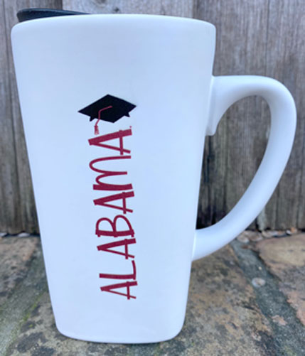 Alabama/Grad Hat Soft Touch Mug