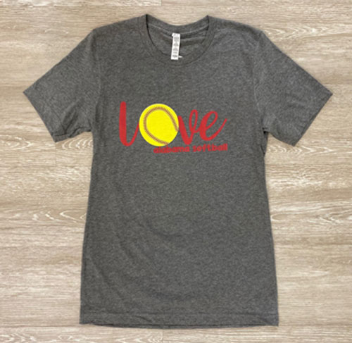 Love Alabama Softball Short Sleeve T-Shirt