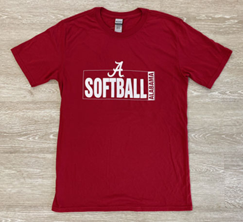 Alabama/Script A Softball Performance Short Sleeve Tee