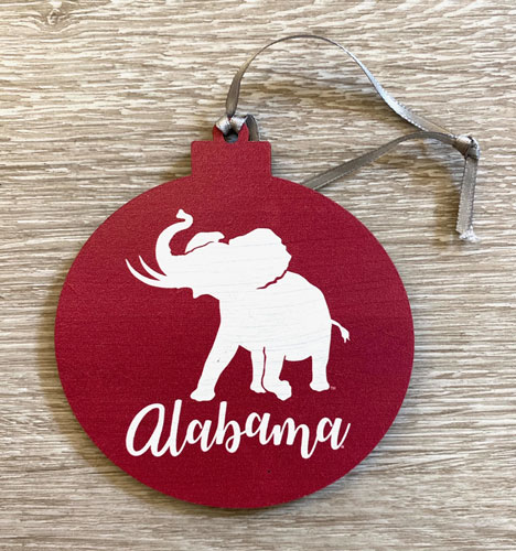 Alabama/Pachyderm Christmas Ornament