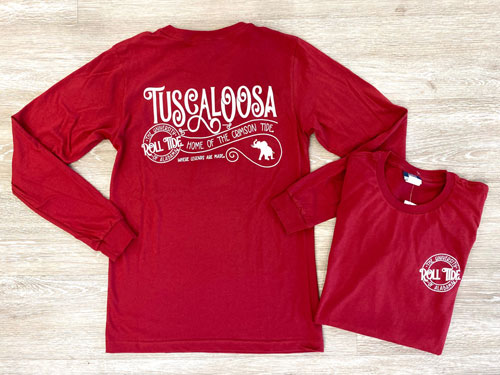 Tuscaloosa-Home of the Alabama Crimson Tide Long Sleeve Tee