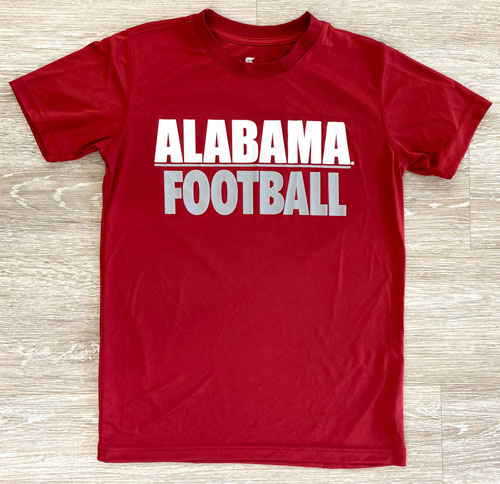 Youth Alabama Football Performance Short Sleeve T-Shirt