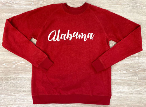 Alabama Reverse Fleece Crew Sweatshirt