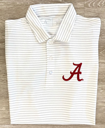 Script A Men's Mini Stripe Polo