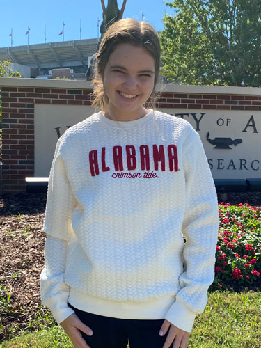 Alabama Crimson Tide Quilted Crew