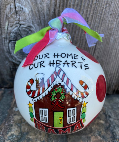 Our Heart & Home Belong to Alabama Christmas Ornament