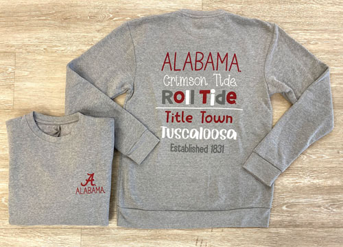 Alabama Crimson Tide Word Stack Crewneck Sweatshirt
