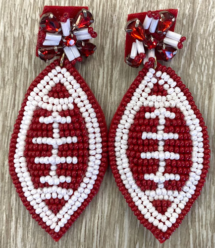 Football Bead Earrings