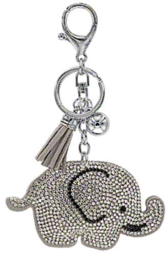 Sparkly Elephant Keychain