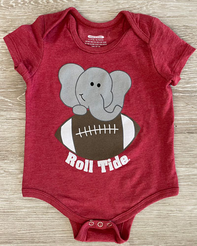 Elephant with Football Onesie