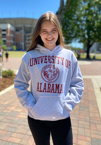 The University of Alabama Lady Seal Ash Hoody