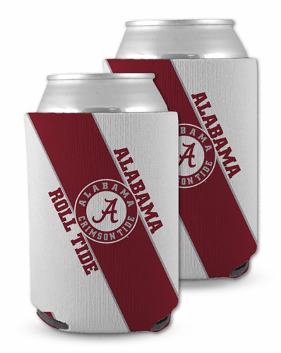 Athletic Seal/Alabama/Roll Tide Stripe Can Koozie