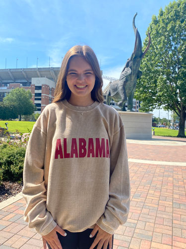 Alabama Latte Corded Crew