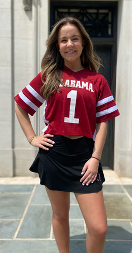 Alabama Cropped Football Jersey