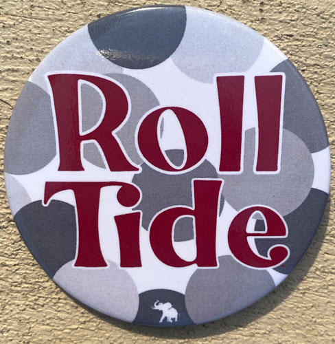 Roll Tide/Pachyderm Polkadot Gameday Button
