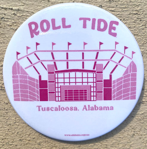 Pink Bryant Denny Stadium/Roll Tide Gameday Button